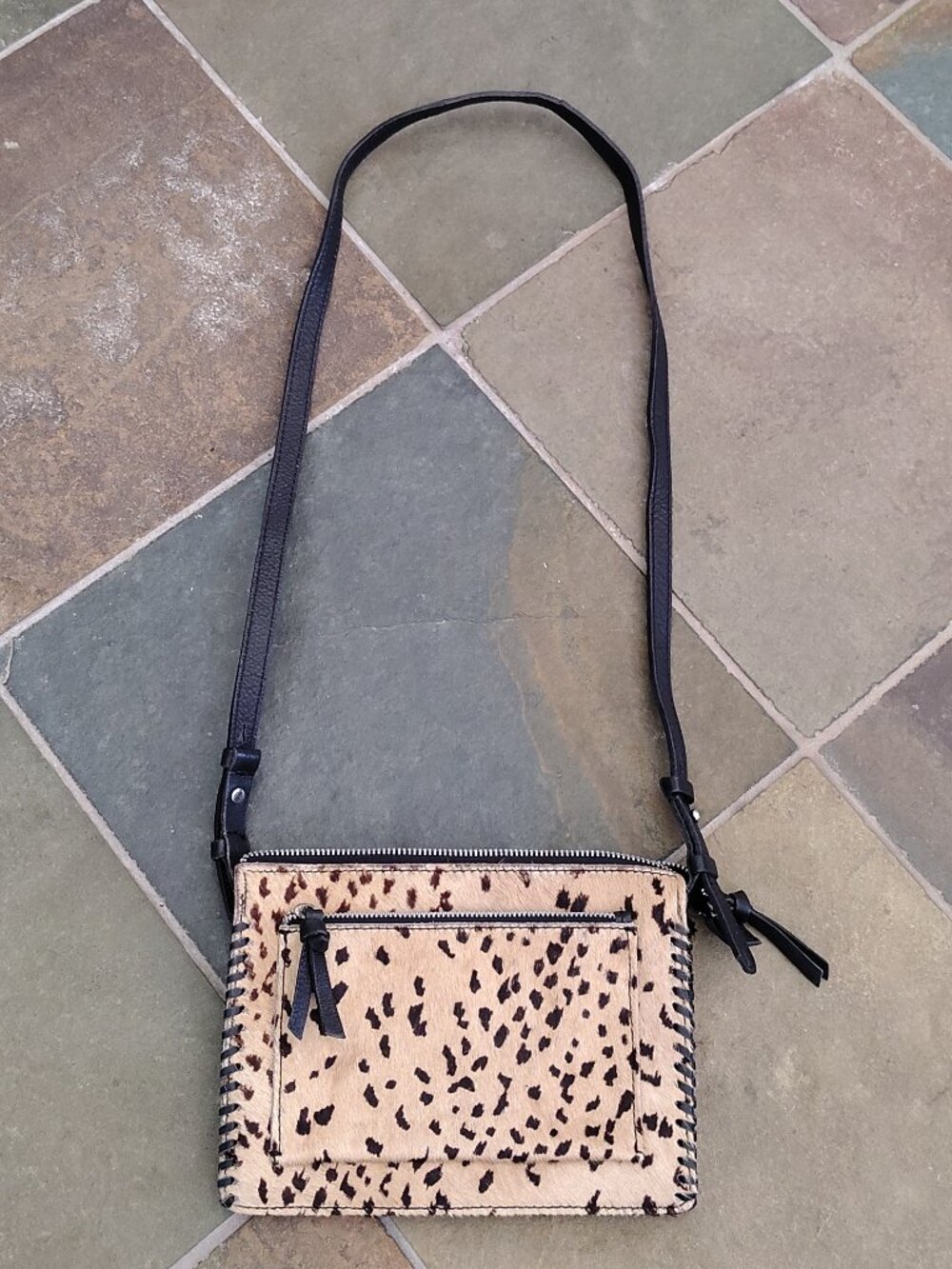 Topshop Genuine Cow Leather Crossbody Bag